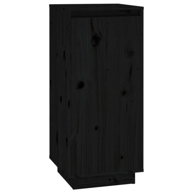 Berkfield Home Shoe Cabinet Black 35x35x80 cm Solid Wood Pine - Size: 35 x 35 x 80 cm - image 1