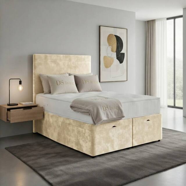 DS Living Muse Cream Divan Bed - Size: King - image 1