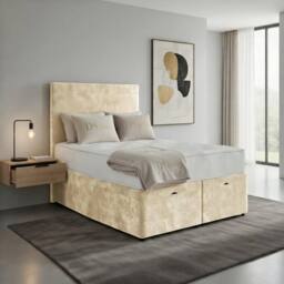 DS Living Muse Cream Divan Bed - Size: King - thumbnail 1