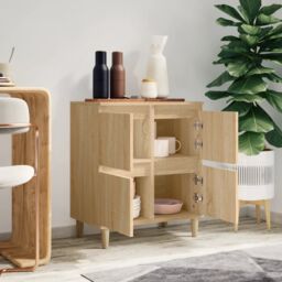 Berkfield Home Sideboard Sonoma Oak 60x35x70 cm Engineered Wood in Brown - Size: 60 x 35 x 70 cm - thumbnail 3