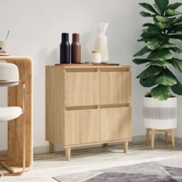 Berkfield Home Sideboard Sonoma Oak 60x35x70 cm Engineered Wood in Brown - Size: 60 x 35 x 70 cm - thumbnail 1
