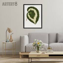 "Artery8 AF Lydon Benjamin Fawcett Begonia Red Leaf Framed Canvas Art Print in White - Size: W12"" x H16""" - thumbnail 3