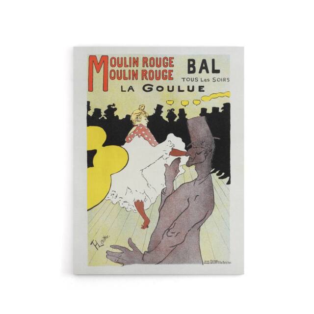 "Artery8 Moulin Rouge La Goulue Canvas Wall Art Print Toulouse Lautrec - Size: W24"" x H32""" - image 1