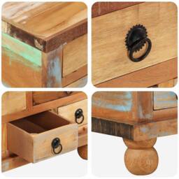 Berkfield Home Coffee Table Reclaimed Wood 70x70x38 cm - Size: 70 x 70 x 38 cm - thumbnail 9