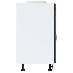 Berkfield Home Kitchen Base Cabinet Kalmar Black Engineered Wood - thumbnail 6