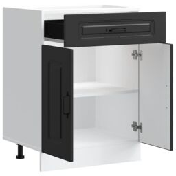 Berkfield Home Kitchen Base Cabinet Kalmar Black Engineered Wood - thumbnail 5