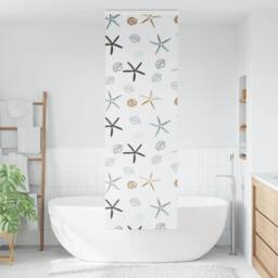 Berkfield Home Shower Roller Blind with Cassette 60x240 cm Fabric Width 56 cm in White - thumbnail 1
