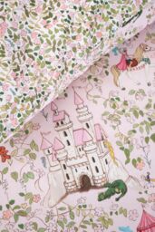Belle & Boo 'Fairytale' Reversible Cotton Duvet Cover Set in Pink - Size: Junior - thumbnail 4