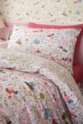 Belle & Boo 'Fairytale' Reversible Cotton Duvet Cover Set in Pink - Size: Junior - thumbnail 3