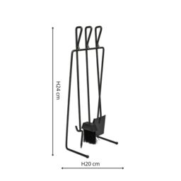 Ivyline Black Linear Companion Set H73cm W27cm - On trend design - Premium Quality - thumbnail 4