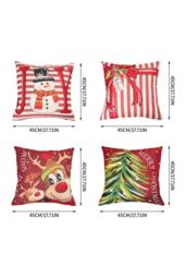 Living and Home Christmas Themed Decorative Pillow Case with Festive Motifs - thumbnail 7