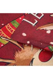 Living and Home Christmas Themed Decorative Pillow Case with Festive Motifs - thumbnail 6