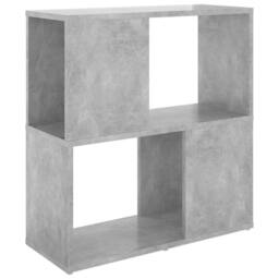 Berkfield Home Book Cabinet Concrete Grey 60x24x63 cm Engineered Wood - Size: 60 x 24 x 63 cm - thumbnail 1