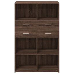 Berkfield Home Highboard Brown Oak 80x42.5x124 cm Engineered Wood - thumbnail 4