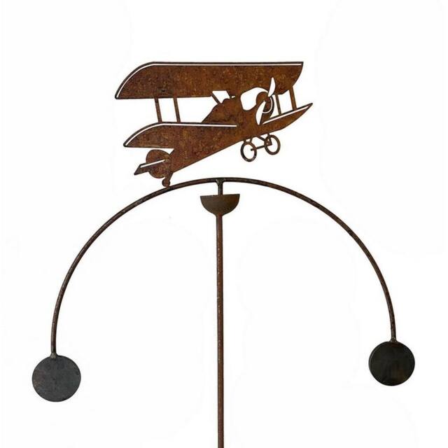 Poppyforge Tiger Moth Double Wind Rocker - W54xH148.5 cm Bare Metal/Ready to Rust in Brown - image 1