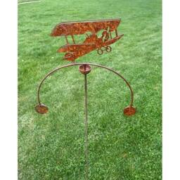 Poppyforge Tiger Moth Double Wind Rocker - W54xH148.5 cm Bare Metal/Ready to Rust in Brown - thumbnail 2