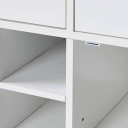 Wyld and Coco White MDF Sideboard - 2 Doors Drawers & Wine Rack W160 x D40 x H84cm - thumbnail 9