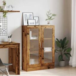Berkfield Home Book Cabinet Old Wood 82.5x30.5x115 cm Engineered Wood in Brown - thumbnail 3