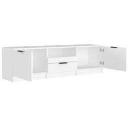 Berkfield Home TV Cabinet White 140x35x40 cm Engineered Wood - Size: 140 x 35 x 40 cm - thumbnail 5
