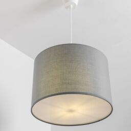 CGC Lighting Lucia Grey Fabric Ceiling Lamp Shade With Frosted Diffuser - thumbnail 2