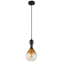 Netlighting Aladdin 16.5cm Dome Pendant Matt Black Smoke Glass Shade 1x E27 - thumbnail 2