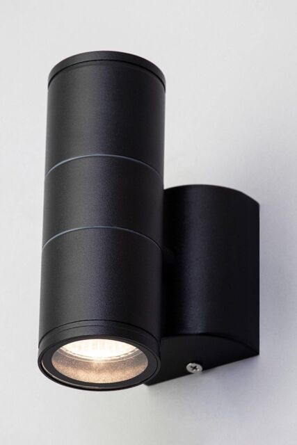 BHS Lighting Delting Up or Down Outdoor Wall Light in Black - image 1