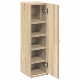 Berkfield Home Bathroom Cabinet with Roll Holder Sonoma Oak 20.5x22x72 cm in Brown - thumbnail 5
