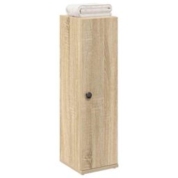 Berkfield Home Bathroom Cabinet with Roll Holder Sonoma Oak 20.5x22x72 cm in Brown - thumbnail 1