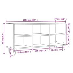 Berkfield Home TV Cabinet Sonoma Oak 103.5x30x50 cm Engineered Wood in Light Tan - thumbnail 9