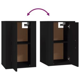 Berkfield Home Wall Mounted TV Cabinet Black 40x34.5x60 cm - thumbnail 8