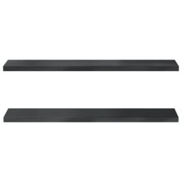 Berkfield Home Wall Shelves 2 pcs 100x23.5x3 cm Black Stainless Steel - thumbnail 5