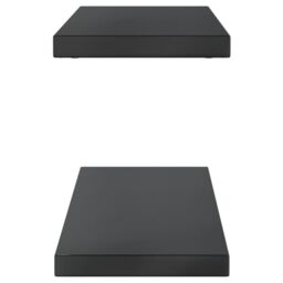 Berkfield Home Wall Shelves 2 pcs 100x23.5x3 cm Black Stainless Steel - thumbnail 6