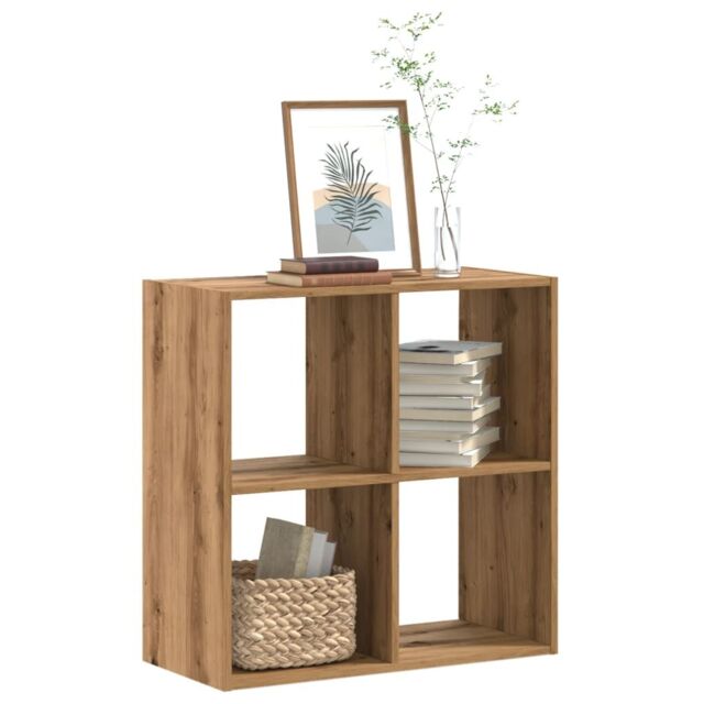 Berkfield Home Bookcase Artisian Oak 68.5x32x68.5 cm Engineered Wood in Brown - image 1