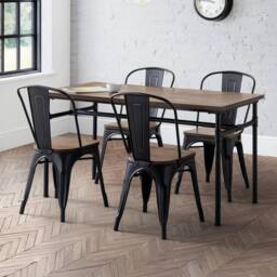 Cheshire Ashford Premium Metal Dining Chairs - Set of 4 - thumbnail 5