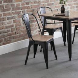 Cheshire Ashford Premium Metal Dining Chairs - Set of 4 - thumbnail 4