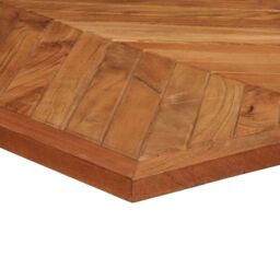 Berkfield Home Dining Table 160x80x75 cm Solid Wood Acacia in Brown - Size: 160 x 80 x 75 cm - thumbnail 5