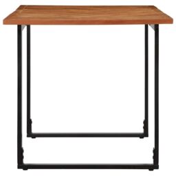 Berkfield Home Dining Table 160x80x75 cm Solid Wood Acacia in Brown - Size: 160 x 80 x 75 cm - thumbnail 3