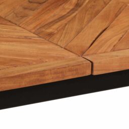 Berkfield Home Dining Table 160x80x75 cm Solid Wood Acacia in Brown - Size: 160 x 80 x 75 cm - thumbnail 6