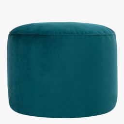 icon Milano Velvet Bean Bag Pouffe Midnight Blue Large Velvet Footstools in Teal - thumbnail 1