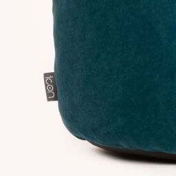 icon Milano Velvet Bean Bag Pouffe Midnight Blue Large Velvet Footstools in Teal - thumbnail 5