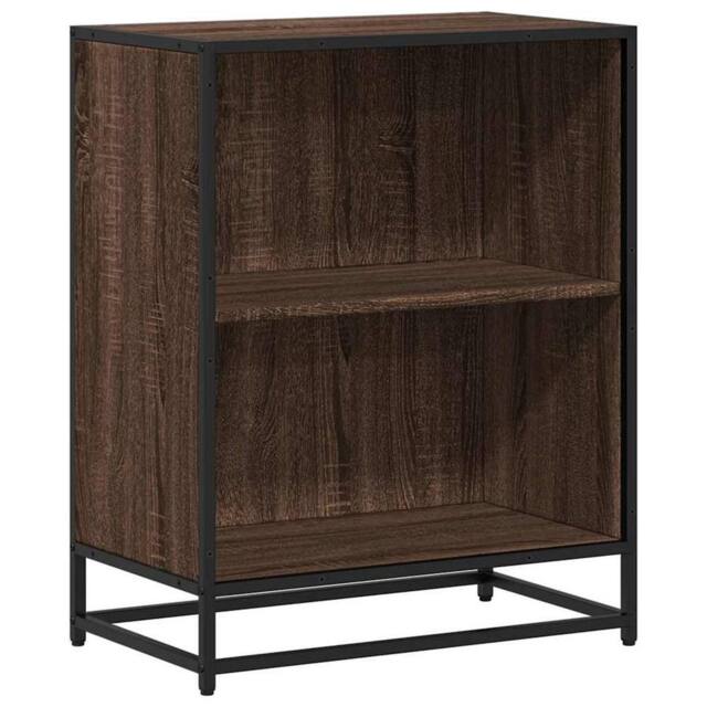 Berkfield Home Book Cabinet Brown Oak 60x35x76 cm Engineered Wood - Size: 60 x 35 x 76 cm - image 1