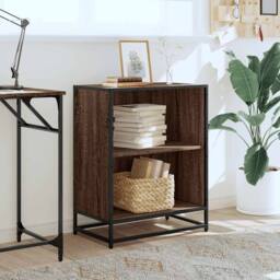 Berkfield Home Book Cabinet Brown Oak 60x35x76 cm Engineered Wood - Size: 60 x 35 x 76 cm - thumbnail 3