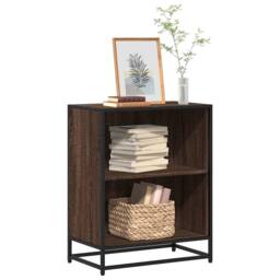 Berkfield Home Book Cabinet Brown Oak 60x35x76 cm Engineered Wood - Size: 60 x 35 x 76 cm - thumbnail 2