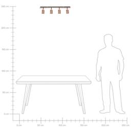 Wyld and Coco Four Light Copper Ceiling Track Lamp Adjustable Industrial - thumbnail 5
