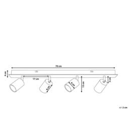 Wyld and Coco Four Light Copper Ceiling Track Lamp Adjustable Industrial - thumbnail 3