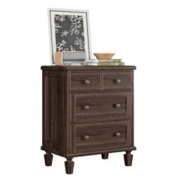 VOGREX 4-Drawer Dresser Storage for Home Living Room Bedroom in Brown - thumbnail 5
