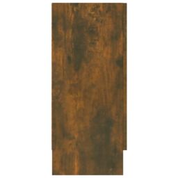 Berkfield Home Vitrine Cabinet Smoked Oak 120x30.5x70 cm Engineered Wood in Brown - thumbnail 4