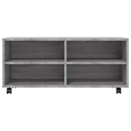 Berkfield Home TV Cabinet with Castors Grey Sonoma 90x35x35 cm Engineered Wood - Size: 90 x 35 x 35 cm - thumbnail 4