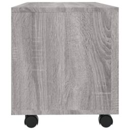 Berkfield Home TV Cabinet with Castors Grey Sonoma 90x35x35 cm Engineered Wood - Size: 90 x 35 x 35 cm - thumbnail 5