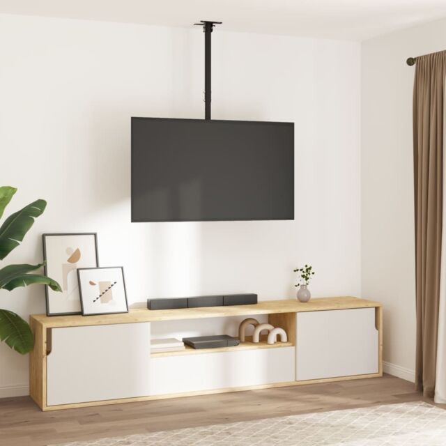 Berkfield Home TV Ceiling Mount for 32-65 Inch Screen Max VESA 400x400 mm 40kg in Black - image 1